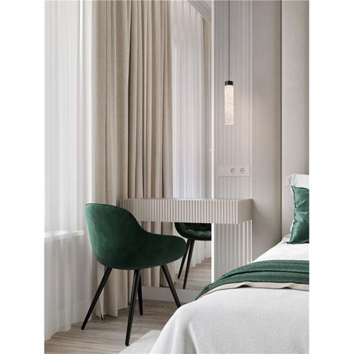 Triac Dimmable Clear Glass Matt Black Me