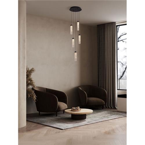 Triac Dimmable Clear Glass Matt Black Me