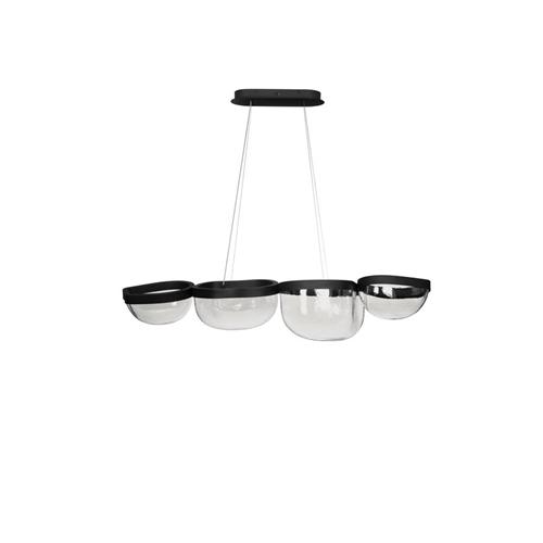 Triac Dimmable Sandy Black Steel & Clear