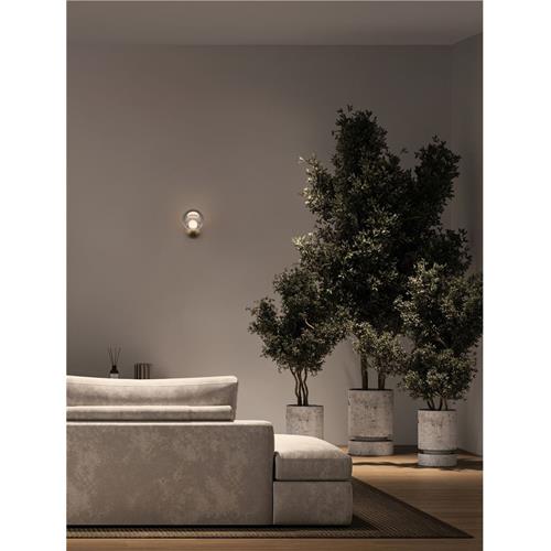 Smokey Glass Brushed Nickel Meta LED 6Wa