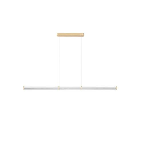 Triac Dimmable Brushed Gold Metal & Clea