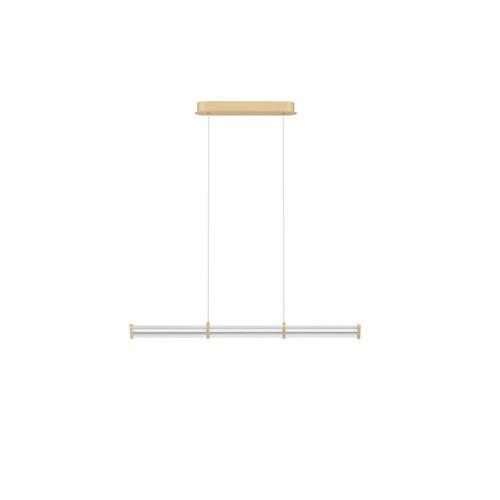 Triac Dimmable Brushed Gold Metal & Clea