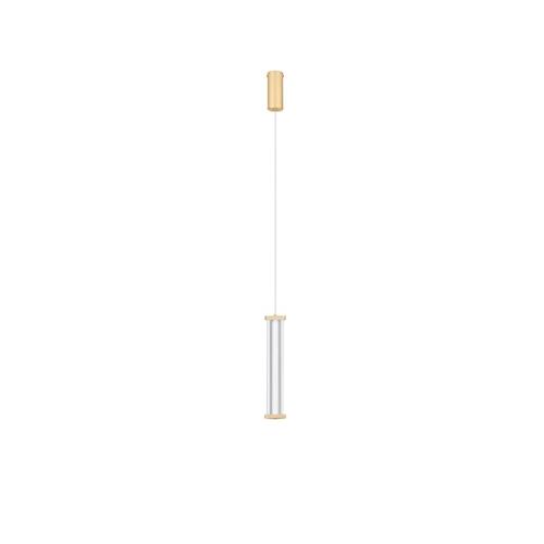 Triac Dimmable Brushed Gold Metal & Clea