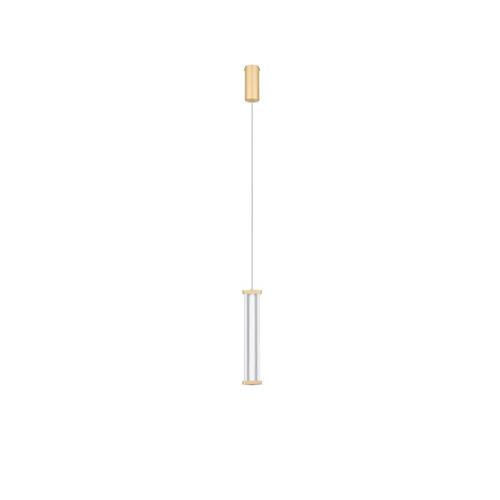 Triac Dimmable Brushed Gold Metal & Clea