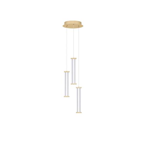 Triac Dimmable Brushed Gold Metal & Clea