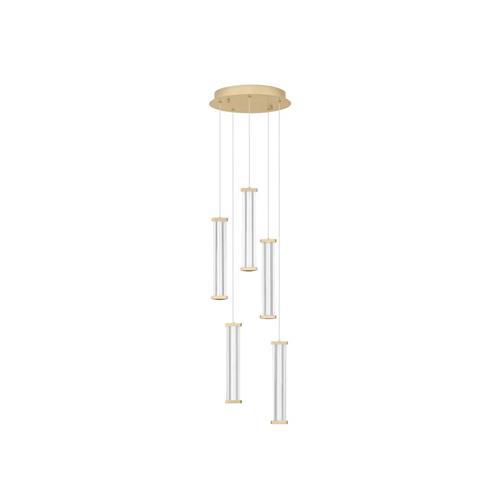 Triac Dimmable Brushed Gold Metal  & Cle