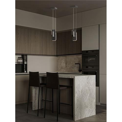 Triac Dimmable  Silver Gray Metal & Acry