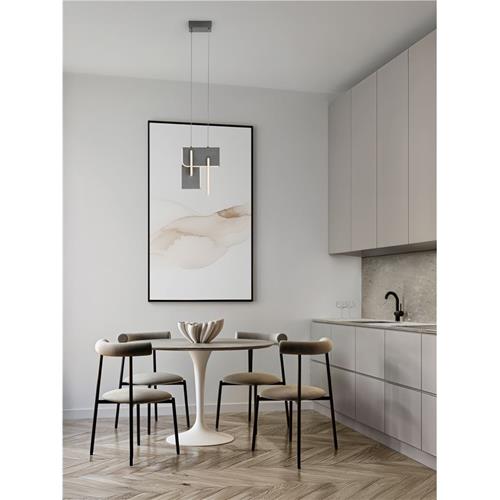 Triac Dimmable  Silver Gray Metal & Acry