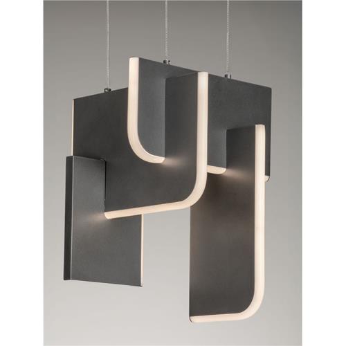 Triac Dimmable  Silver Gray Metal & Acry