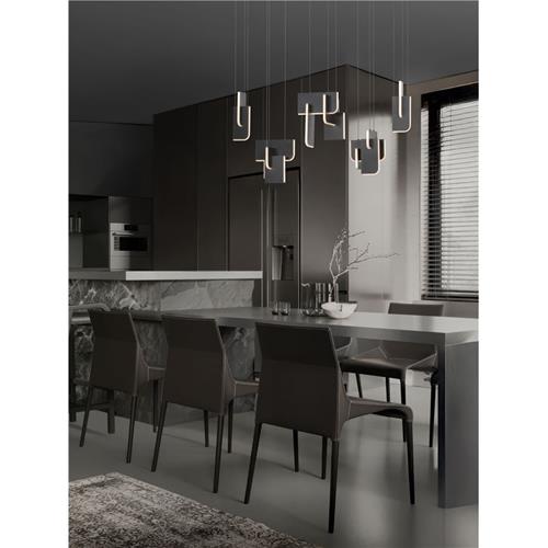 Triac Dimmable  Silver Gray Metal & Acry