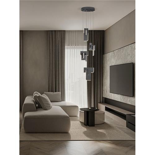 Triac Dimmable  Silver Gray Metal & Acry