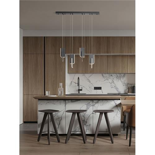 Triac Dimmable  Silver Gray Metal & Acry