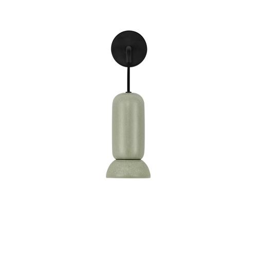Matt Green Ceramic Shade &  Sandy Black