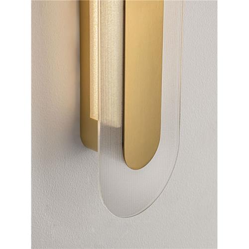 Clear Glass Brass Gold Metal LED 12Watt