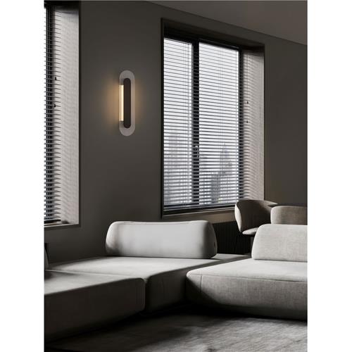 Clear Glass Matt Black Metal LED 12Watt