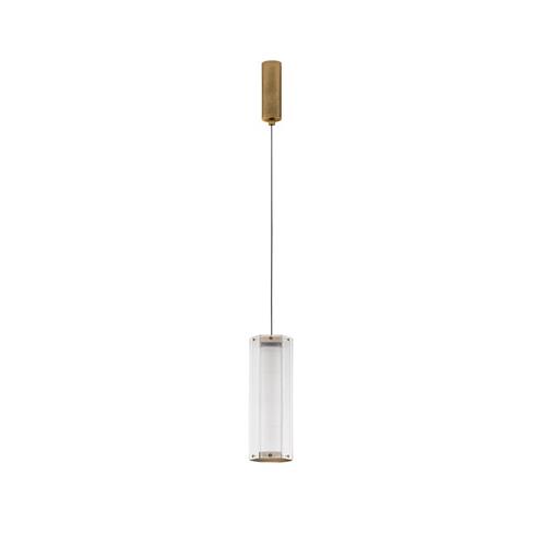 Triac Dimmable  Antique Brass Steel & Gl