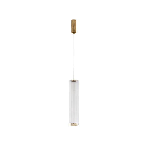 Triac Dimmable  Antique Brass Steel & Gl