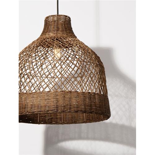 Brown Rattan  Sandy Black Steel Base &