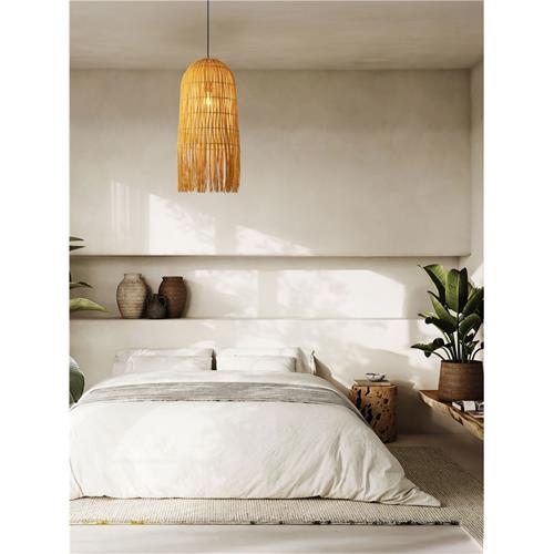 Thin Yellow Rattan  Black Steel Base & F