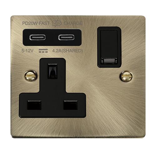 13A 1G C USB VPAB BK