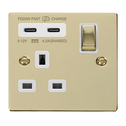 13A 1G C USB VPBR WH