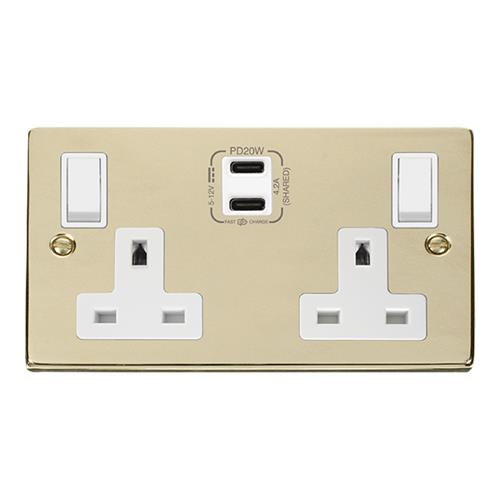 13A 2G C USB VPBR WH