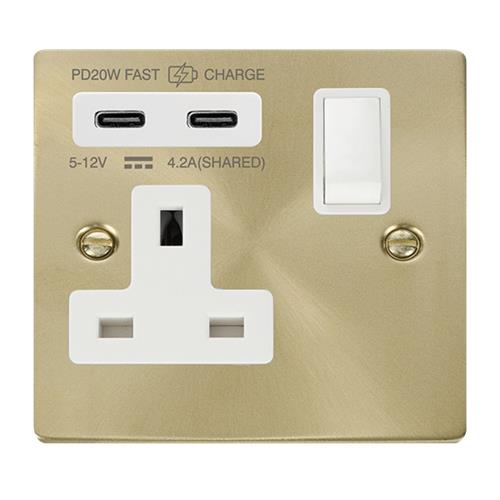 13A 1G C USB VPSB WH