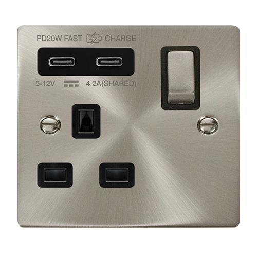 13A 1G C USB VPSC BK