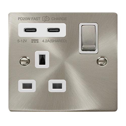 13A 1G C USB VPSC WH