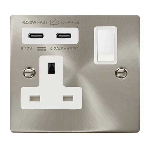 13A 1G C USB VPSC WH