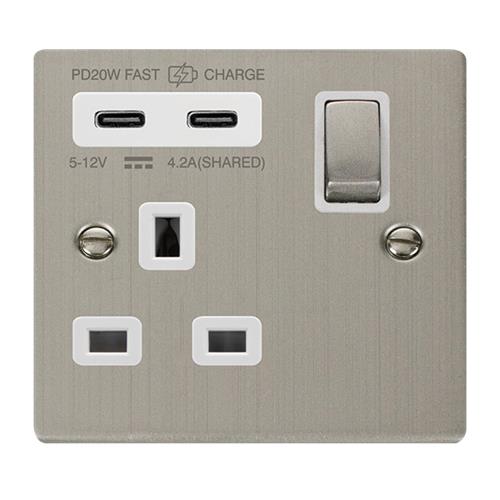 13A 1G C USB VPSS WH