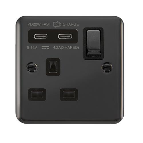 13A 1G C USB DPBN BK