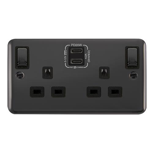 13A 2G C USB DPBN BK