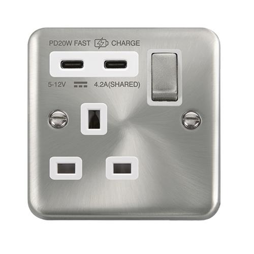 13A 1G C USB DPSC WH