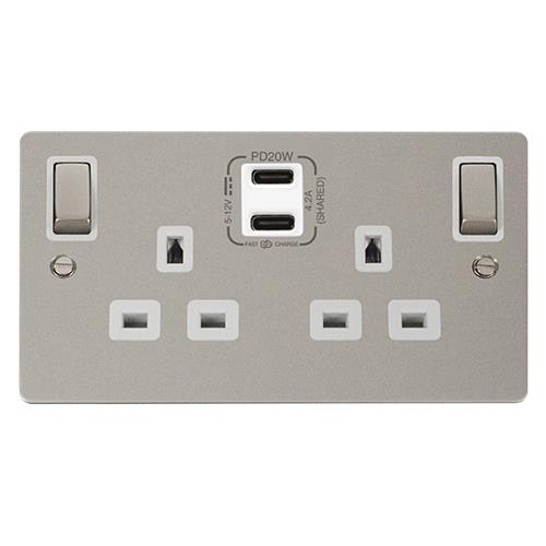 13A 2G C USB FPPN WH