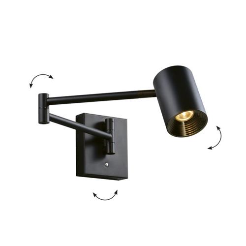 Wall Light  Adjustable Black Melina