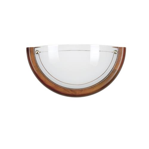 APPLIQUE 1010 BIANCA CON LEGNO 1XE27 30X