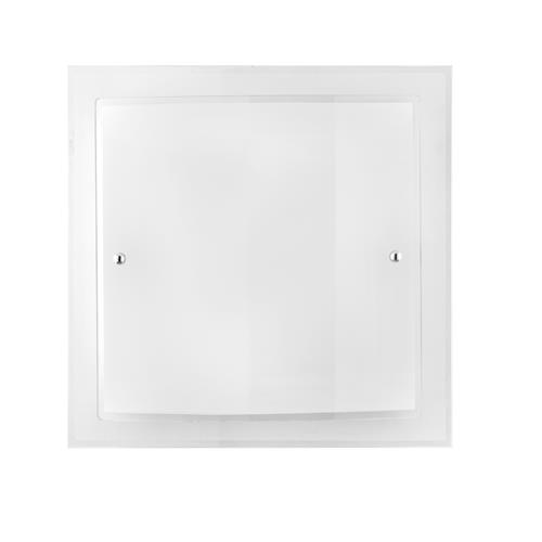 PLAFONIERA DRITTA/CURVA BIANCA 2XE27 40X
