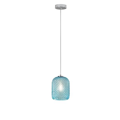 SOSPENSIONE ASHFORD OVALE TURCHESE 1XE27
