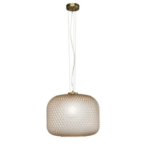 SOSPENSIONE ASHFORD SFERICA AMBRA 1XE27