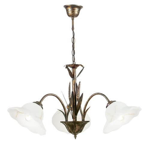 LAMPADARIO BYRON RUGGINE 3XE27 64X100CM