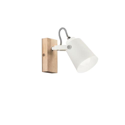 APPLIQUE EDA BIANCA/LEGNO 1XE14 15,9X12,