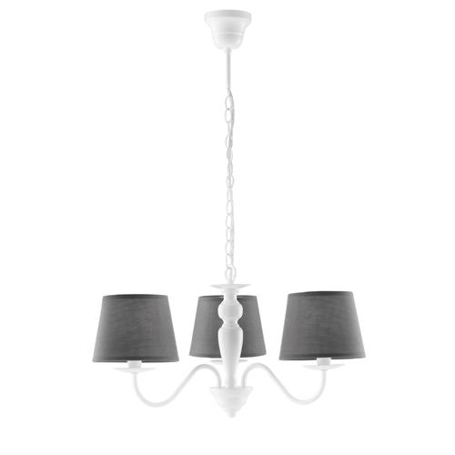 LAMPADARIO FAVOLA BIANCO/GRIGIO 3XE14 56