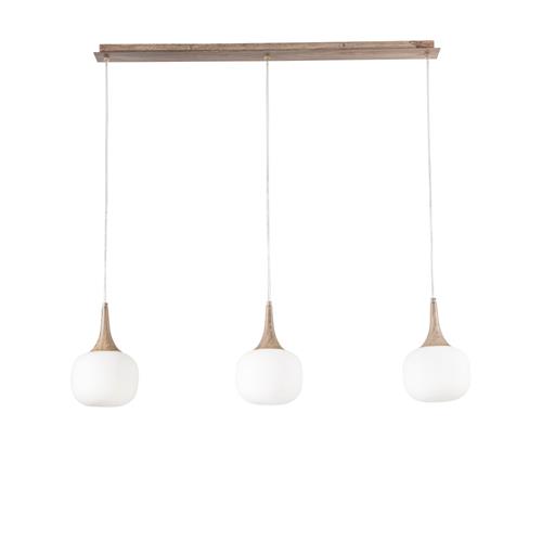 SOSPENSIONE BIANCA/LEGNO 3XE14 97X150CM