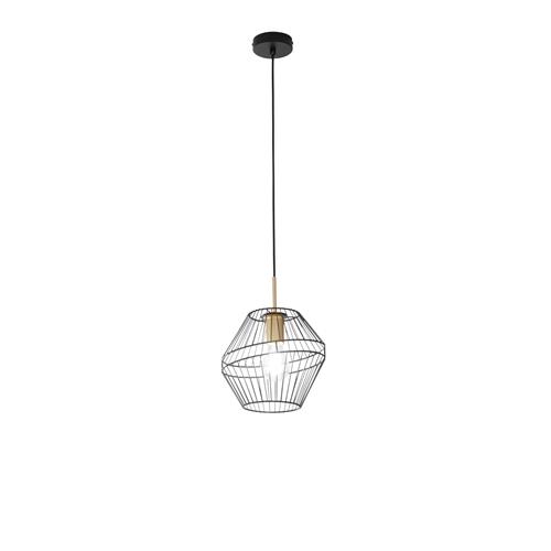 SOSPENSIONE KIKO NERA/ORO 1XE27 25X25X15