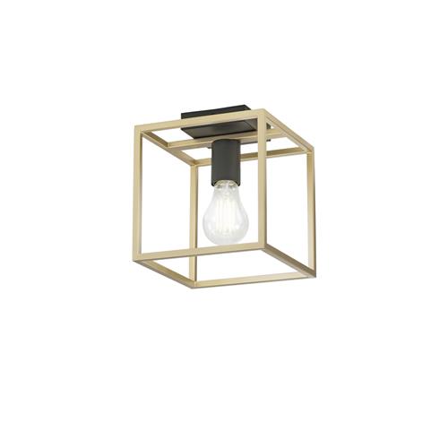 PLAFONIERA KIMERA NERA/ORO 1XE27 20X20X2