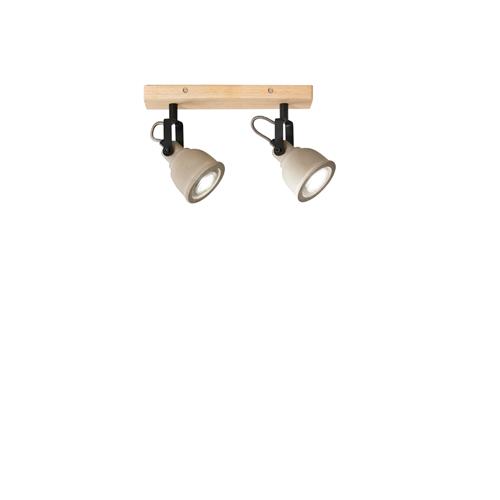 APPLIQUE KISA GRIGIA/LEGNO 2XGU10 30X8X1