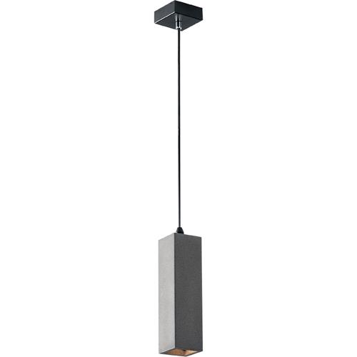 SOSPENSIONE KRUK QUADRATA GRIGIA 1XGU10