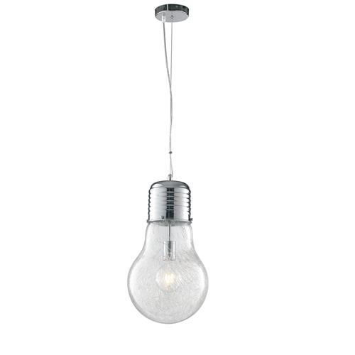 SOSPENSIONE LAMPADINA CROMO 1XE27 30X120