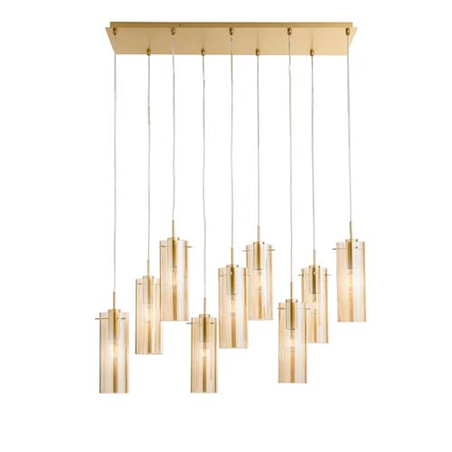 SOSPENSIONE MAGIC ORO/AMBRA 9XE27 90X30X